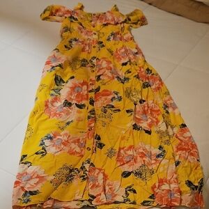 Justice Yellow Floral Kids Dress